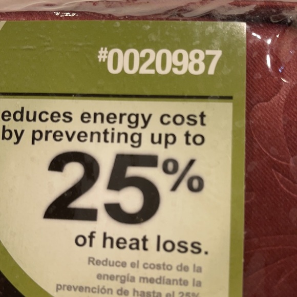 Bundle of 2 Energy saving blackout valance, wine - Picture 6 of 6